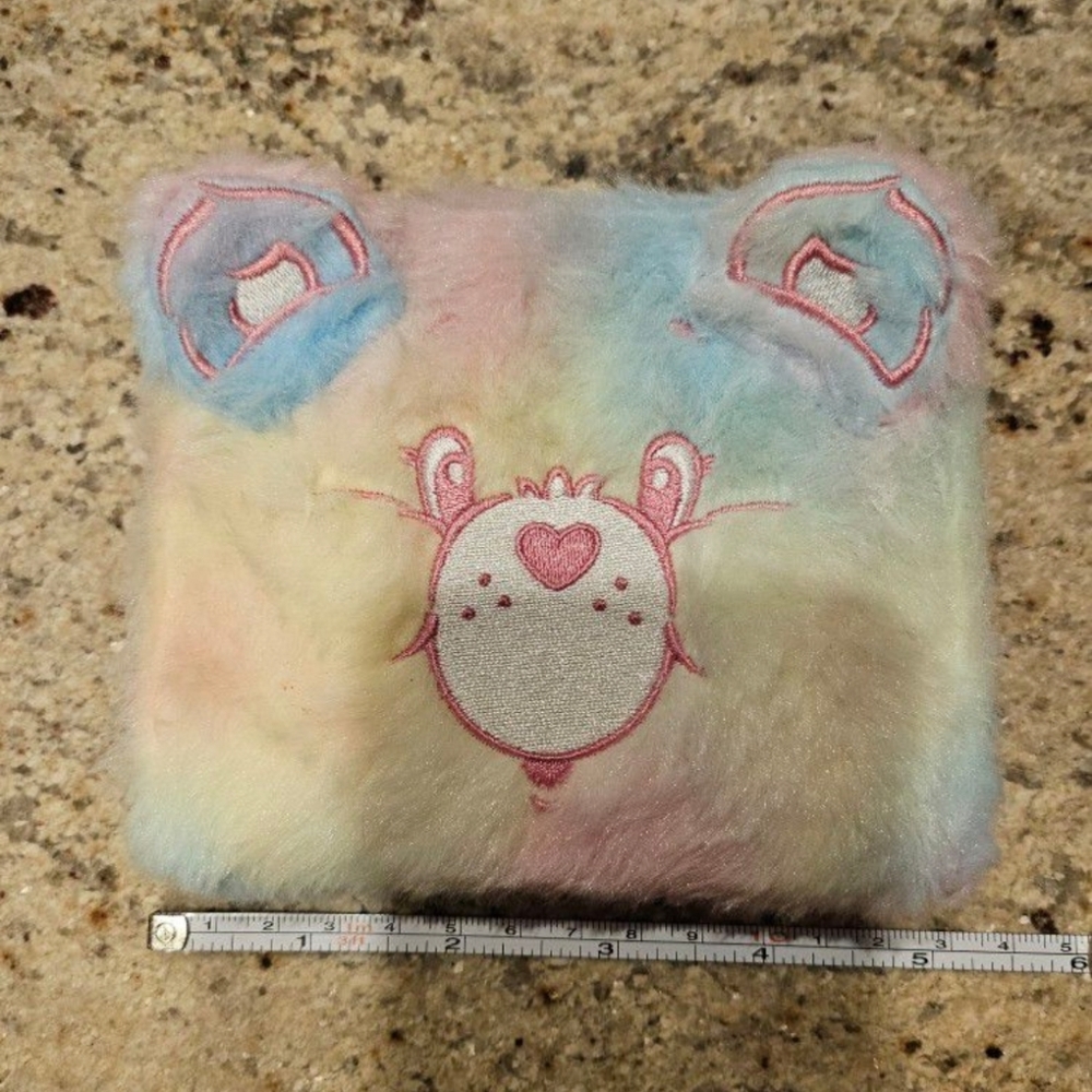 Care Bears Loungefly Pastel Rainbow Fuzzy Wallet